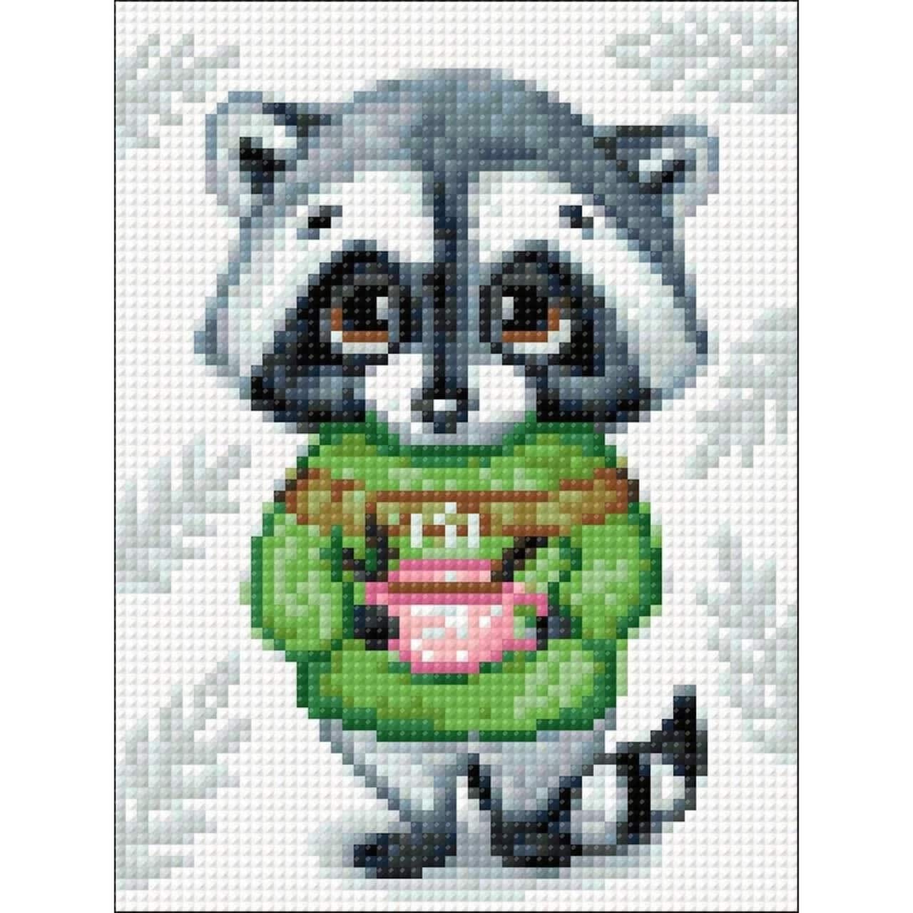 Crafting Spark Cute Racoon Diamond Painting Kit
